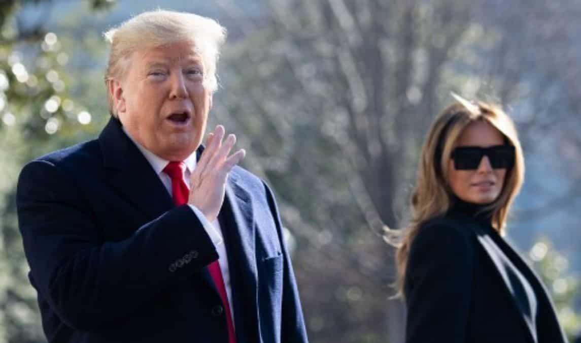 Trump leaves for India