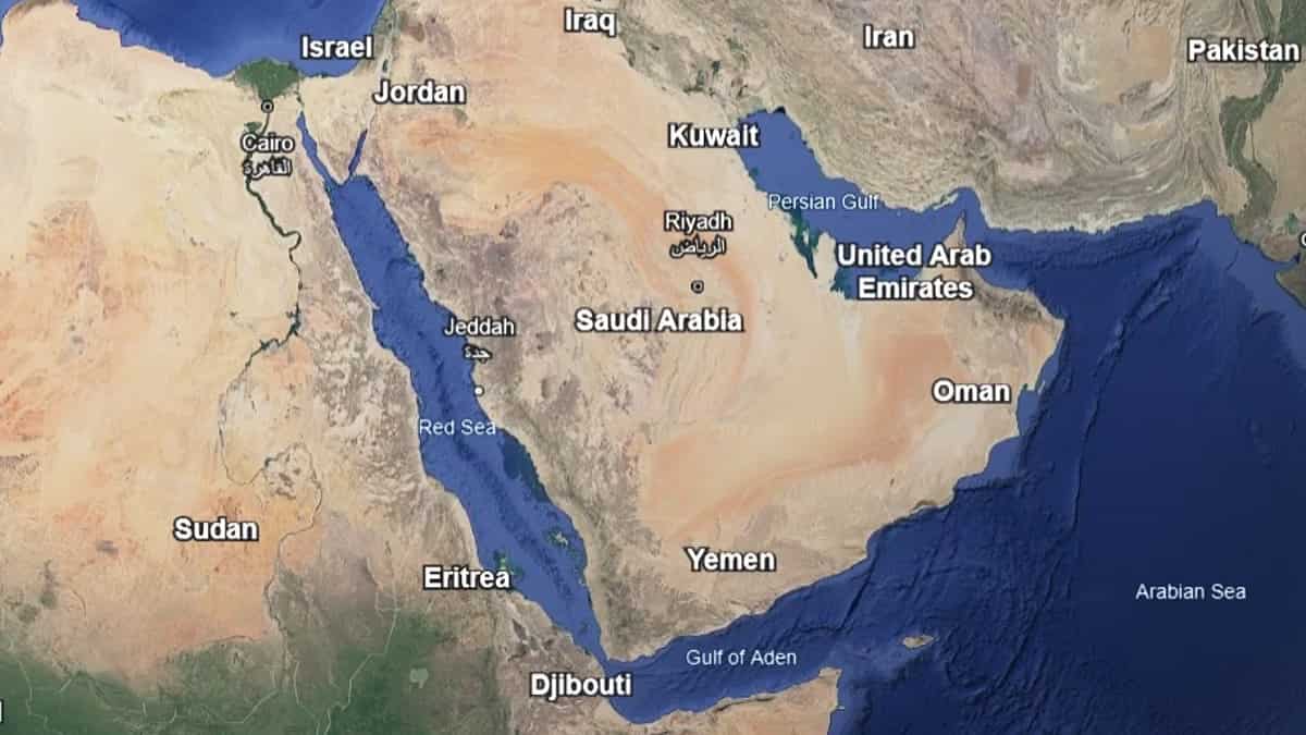 A Satellite view of West Asia | GoogleEarth