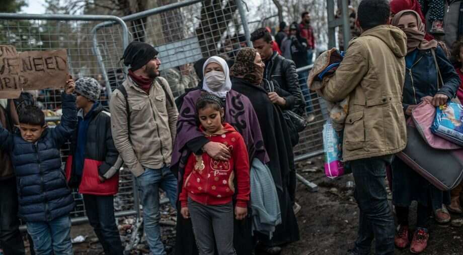 Migrants at Greek border