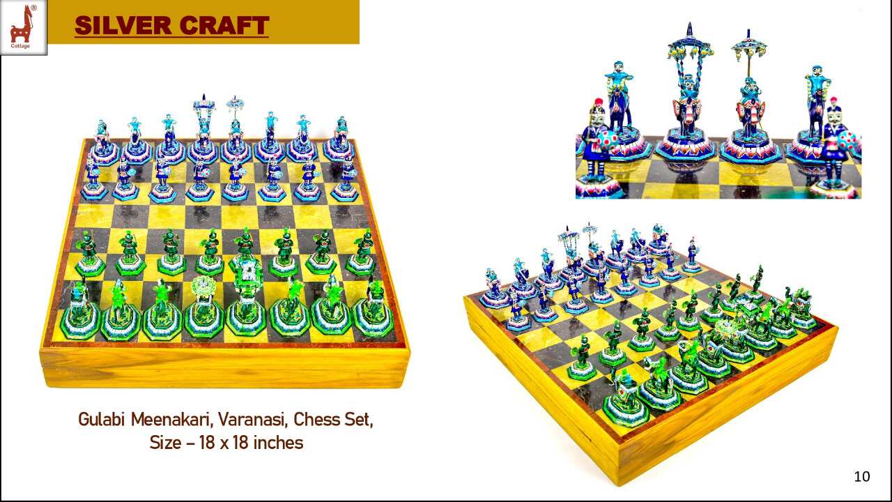 Meenakari chess set