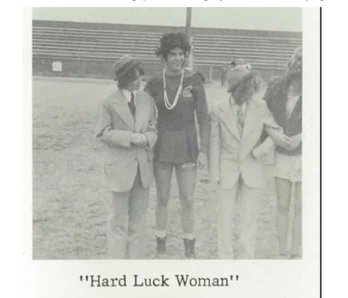 Photo showing Bill Lee dressed in drag