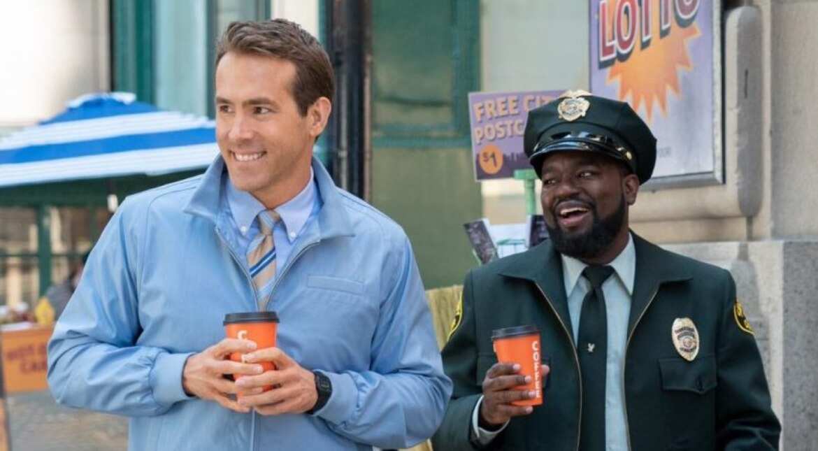 The ever-chirpy Ryan Reynolds in 'Free Guy'