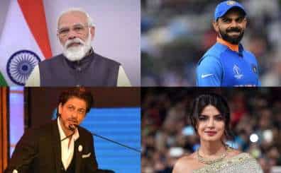 Most famous Indian personalities across social media