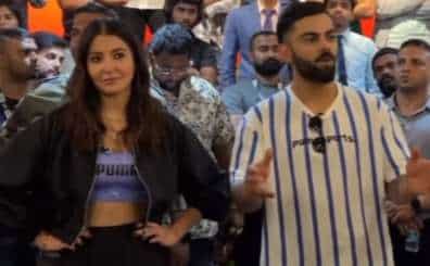 Anushka Sharma, Virat Kohli's video playing badminton in a society goes viral: Watch