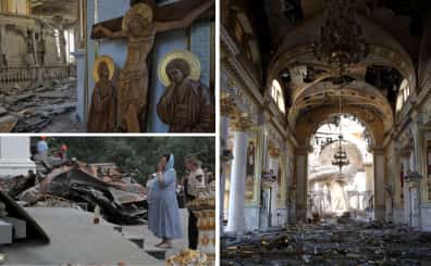 In pics | Russia's 'brazen' attack on Transfiguration Cathedral in Ukraine's Odesa