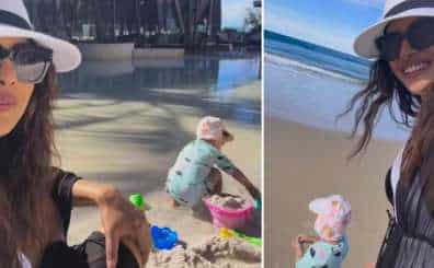 Priyanka Chopra spends a fun Sunday with daughter Malti at the beach