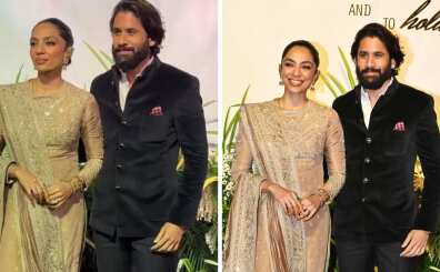 Sobhita Dhulipala and Naga Chaitanya make their first appearance as a couple at Aaliyah Kashyap's wedding