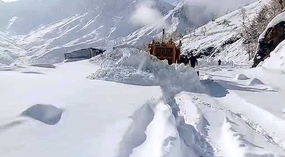Snow cleared on JammuSrinagar Highway after Avalanche Hits Jawahar