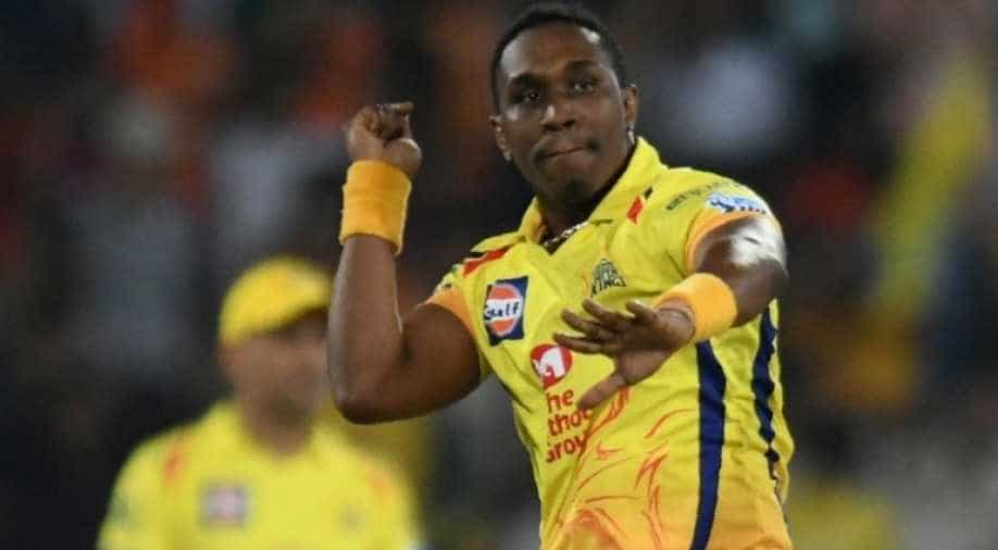 File photo of Chennai's Dwayne Bravo. Photograph:( IANS )