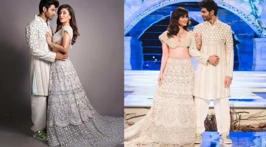 Kareena Kapoor Kartik Aaryan Dazzeled At Manish Malhotra S Fashion Show Entertainment News Wionews Com After looking royally serene in manish malhotra saree at the. kareena kapoor kartik aaryan dazzeled