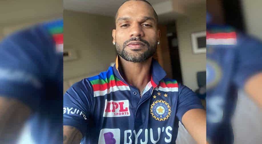 Shikhar Dhawan Gives Sneak Peek Into Team India S New Jersey Sports News Wionews Com Indian team celebrates after winning the 2nd test match against england at ma chidambaram stadium, in chennai on tuesday. shikhar dhawan gives sneak peek into