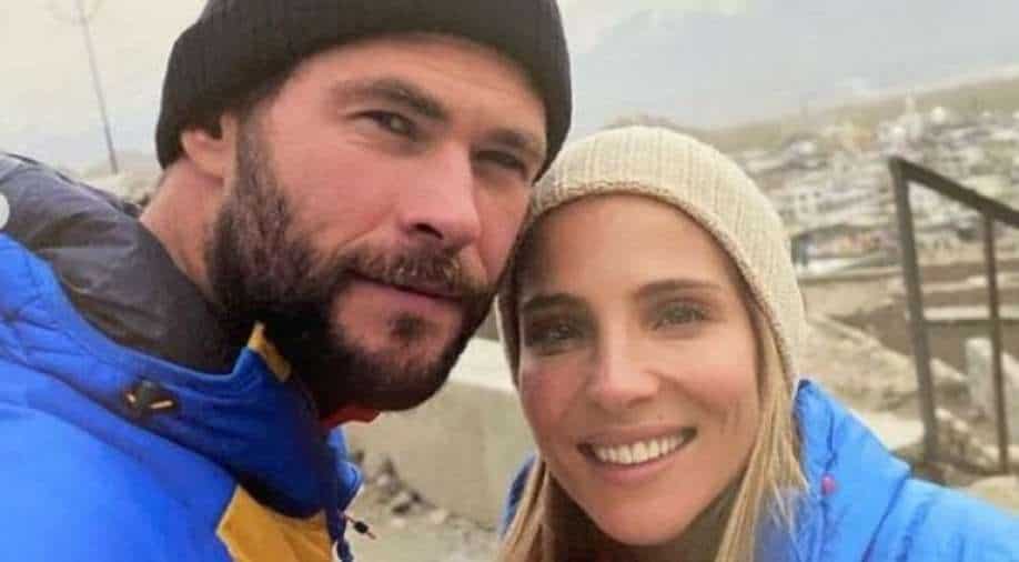 Chris Hemsworth Interceptor Chris Hemsworth is giving wife Elsa Pataky 'lots of workout tips' for