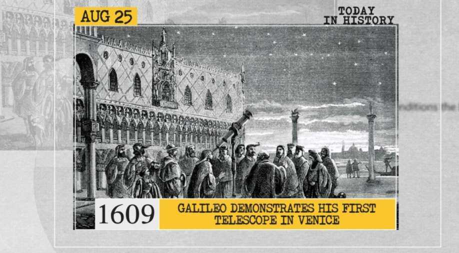 Aug 25 in history Galileo demonstrates his first telescope in Venice