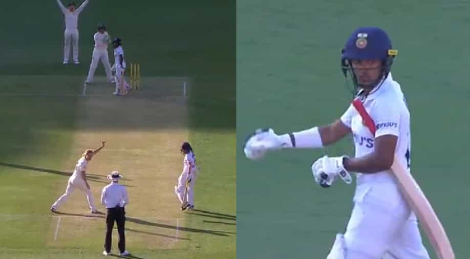 India's Punam Raut walks off despite being given not-out in Pink-ball Test  against Australia - WATCH, Sports News | wionews.com