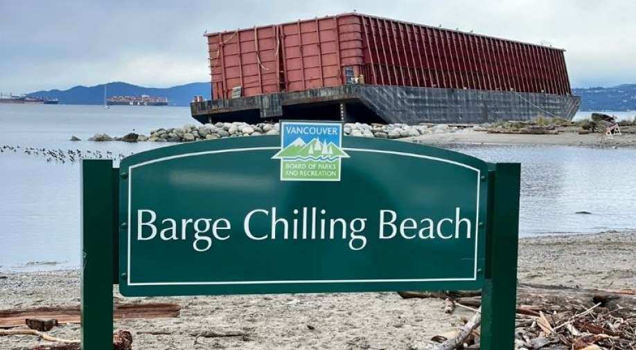 Stuck on a beach, hulking barge turns unlikely celebrity in Canada - Vimarsana News