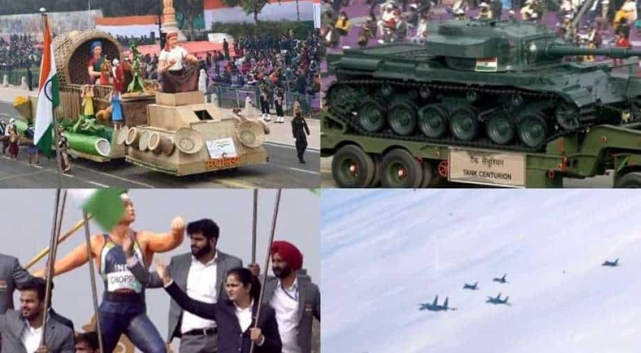 Republic Day parade 2022: India celebrates with IAF flypast, tableaus at Rajpath Republic Day parade 2022: India celebrates with IAF flypast, tableaus at Rajpath