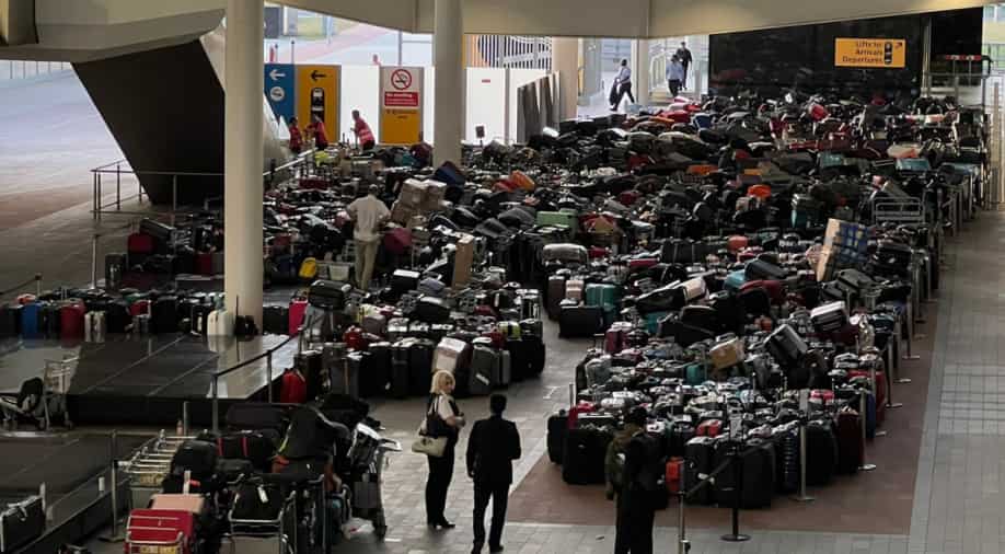 Thousands of luggage bags stranded outside UK’s busiest airport due to