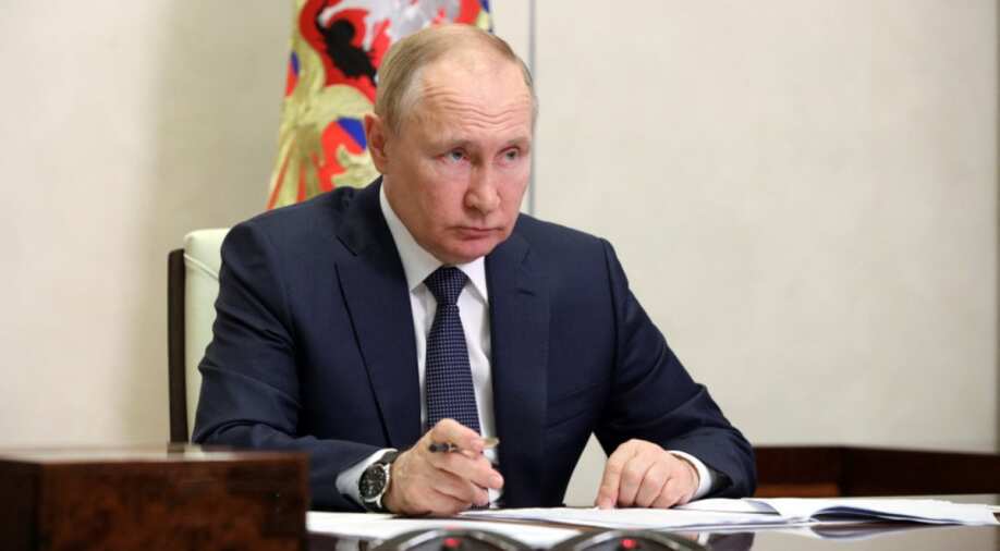 In pics Red Vladimir Putin statue appears in Central Park, leaves