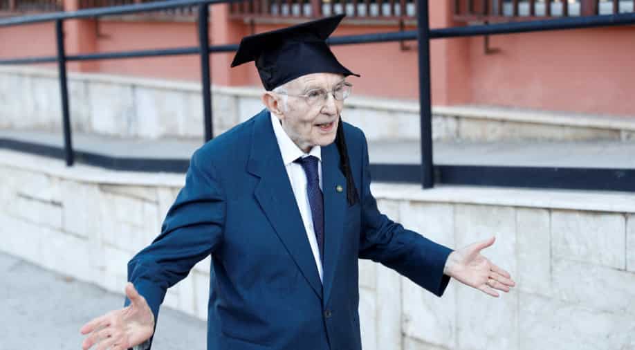 98-year-old man sets another record for being the oldest graduate in Italy, plans to write a novel