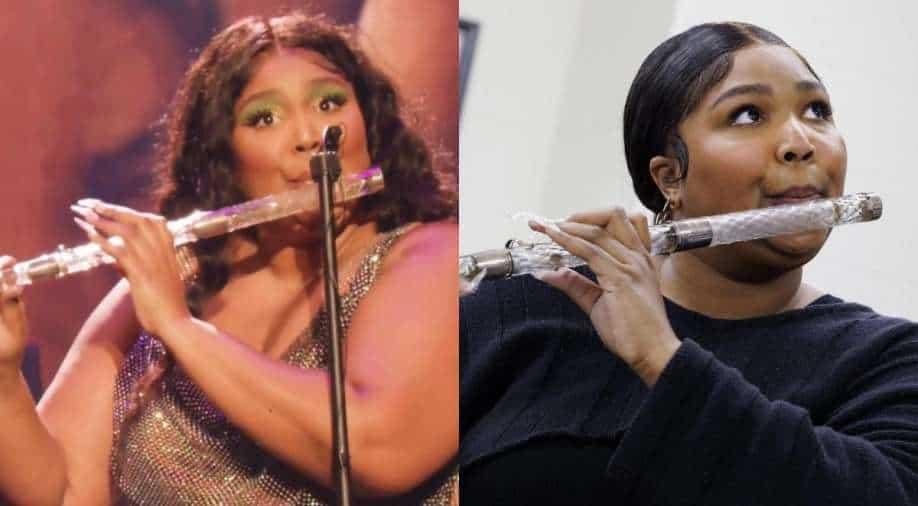 Lizzo looks ecstatic as she plays 200yearold crystal flute at Washington concert. Watch viral