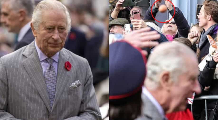 Man detained for throwing eggs at King Charles and Camilla in northern