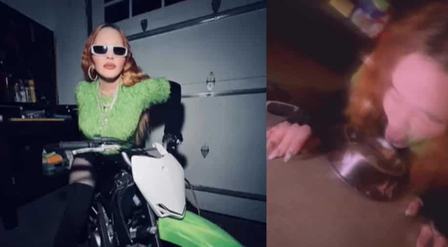 Madonna baffles fans as she drinks water out of a dog bowl, netizens