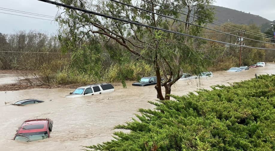 California storm | Giant sinkhole swallows two cars California storm | Giant sinkhole swallows two cars