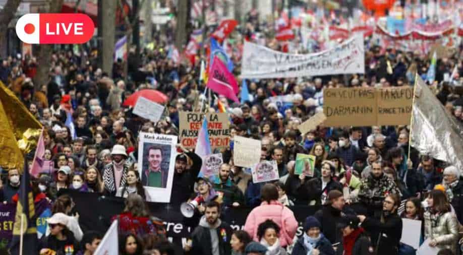 France protests: Macron's pension reforms leads to clashes between demonstrators and police in Paris France protests: Macron's pension reforms leads to clashes between demonstrators and police in Paris