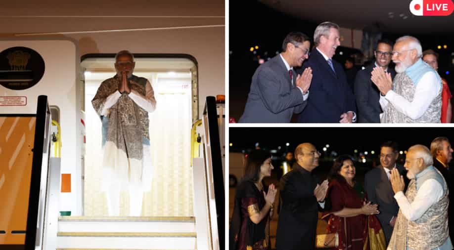PM Modi highlights | Indian diaspora greets Narendra Modi as he lands in Sydney PM Modi highlights | Indian diaspora greets Narendra Modi as he lands in Sydney