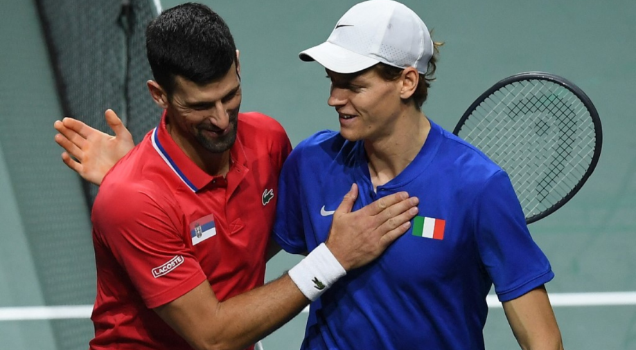 Tennis - Jannik Sinner stuns Novak Djokovic to keep Italy alive in Davis Cup semi-final