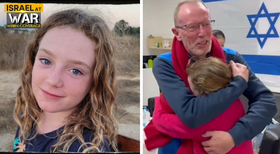 Watch | Nine-year-old Irish-Israeli girl once thought to be killed by Hamas reunites with family