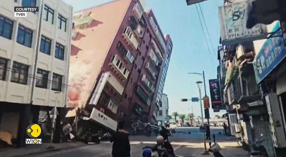 Taiwan Earthquake: Vehicles damaged by landslides post quake, at least 4 killed dozens injured